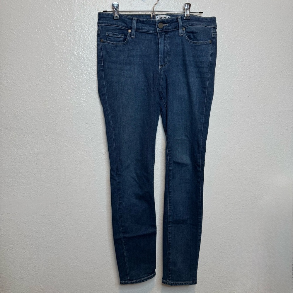 Paige Jeans Skyline Ankle Peg Rissa Distressed Blue Jeans Size 30